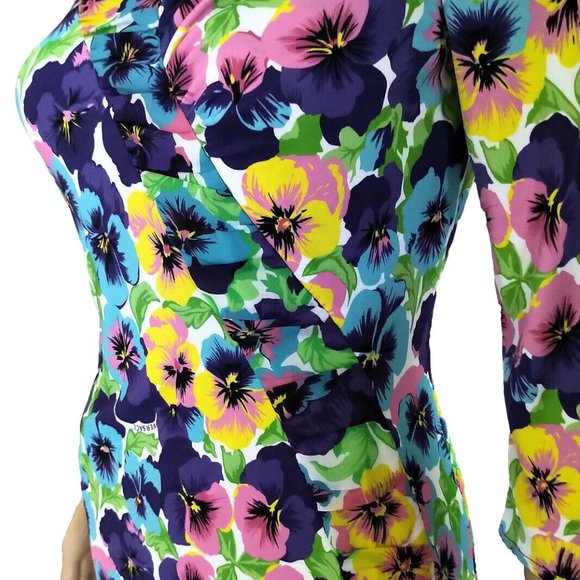 Gianni Versace  Logo St. Tropez Multicolor Floral Mini Dress 4 - Picture 2 of 11